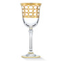 4 Piece Infinity Gold Ring Red Wine Goblet Set