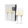 Raye Angled Crystal Champagne Flutes, Set of 2, 8 Oz