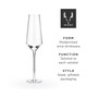 Raye Angled Crystal Champagne Flutes, Set of 2, 8 Oz