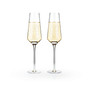 Raye Angled Crystal Champagne Flutes, Set of 2, 8 Oz