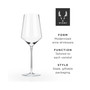 Raye Angled Crystal Bordeaux Wine Glasses, Set of 2, 16 Oz