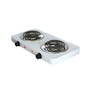 Electric Easily Portable Ultra Lightweight Dual Coil Burner Cooktop Buffet Range in White