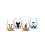 Mickey Mouse Pals "Looking Back" Wine Glasses, Set of 4