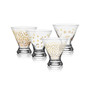 Party 10 Ounce Stemless Martini Glass 4-Piece Set