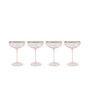 Glass Wine Coupe, 4 Piece Set