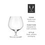 Crystal Wingback Cognac Glasses, Set of 2, 17 Oz