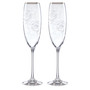 Silver Peony Toasting Flutes
