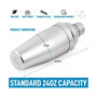 Cocktail Shaker with Built-in Strainer For Bartending Homebars 24oz - Silver