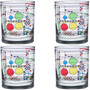 Frank Lloyd Wright Coonley Playhouse 14oz Double Old Fashioned Glass, Set of 4