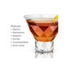 Raye Gem Crystal Martini Glasses, Set of 2, 7.5 Oz
