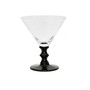 Black Stemmed Martini Glasses, Set of 4