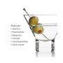Heavy Base Crystal Martini Glasses, Set of 2, 7.5 Oz