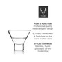 Heavy Base Crystal Martini Glasses, Set of 2, 7.5 Oz