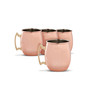 Smooth Copper Moscow Mule Mugs, Set of 4