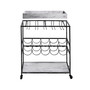 International "Avalon" Wine and Serving Cart Antique Pewter