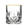Siena Collection 4 Piece Shot Glass with Gold Trim Set