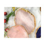 - Luxury Rose Quartz Coasters, Set of 2