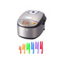 Induction Heating, Rice Cooker, And Warmer, 3-Cup With 12-Knife Set