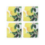 4 X 4" Meyer Lemons Glass Coasters Set, 4 Piece