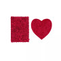 Bellflower Bath Rug Heart 2 Pc Set