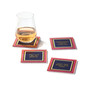 4" Glass Coaster Set, 4 Piece