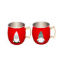 Gnome Holiday Moscow Mule Mugs, Set of 2