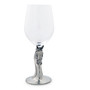 Wine Glass Hand-Blown with Solid Pewter Thoroughbred Horse Equestrian Stem and Base