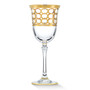 4 Piece Infinity Gold Ring White Wine Goblet Set