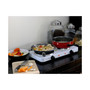 Electric Dual Burner Cooktop Buffet Range in Sleek White