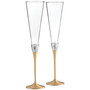 With Love Gold Toasting Flute Pair