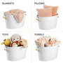 Large Metal 4.75 Gal. Beverage Tub Cooler, Bamboo Handles, 2 Pack