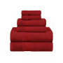 Rayon from Bamboo Blend Ultra Soft Quick Drying Solid 6 Piece Assorted Towel Set