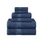 Rayon from Bamboo Blend Ultra Soft Quick Drying Solid 6 Piece Assorted Towel Set