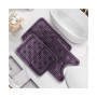 3 Piece Ultra Soft Non-Slip Plush Memory Foam Bath Rug Set - Small, Large & Contour - Waffle Design