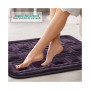 3 Piece Ultra Soft Non-Slip Plush Memory Foam Bath Rug Set - Small, Large & Contour - Waffle Design