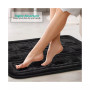 3 Piece Ultra Soft Non-Slip Plush Memory Foam Bath Rug Set - Small, Large & Contour - Waffle Design
