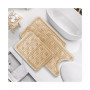 3 Piece Ultra Soft Non-Slip Plush Memory Foam Bath Rug Set - Small, Large & Contour - Waffle Design