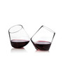 Rolling Crystal Wine Glasses, Set of 2, 12 Oz