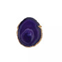 - Premium Gold-tone Trim Agate Coasters