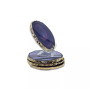 - Premium Gold-tone Trim Agate Coasters