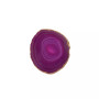 - Premium Gold-tone Trim Agate Coasters