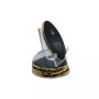 - Premium Gold-tone Trim Agate Coasters
