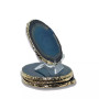 - Premium Gold-tone Trim Agate Coasters