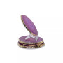 - Premium Gold-tone Trim Agate Coasters