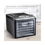 6 Plastic Tray Food Dehydrator for Snacks, Jerky, and More
