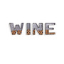 Wall Mount "WINE" Letter Set Cork Holder - Galvanized Sheet Metal