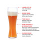 Beer Classics Hefeweizen Glasses, Set of 4, 24.7 Oz