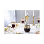 Glass Wine Bottle with Rich Gold-Tone Design