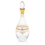 Glass Wine Bottle with Rich Gold-Tone Design