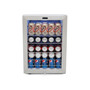 Beverage Refrigerator With Lock - Stainless Steel 90 Can Capacity